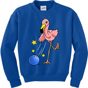 Bowling Flamingo Bowling Lover Gift Funny Gift Kids Sweatshirt