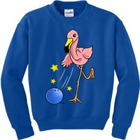 Bowling Flamingo Bowling Lover Gift Funny Gift Kids Sweatshirt