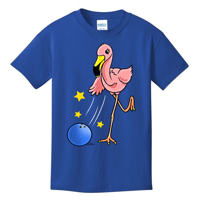 Bowling Flamingo Bowling Lover Gift Funny Gift Kids T-Shirt