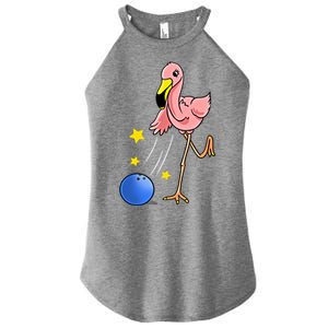 Bowling Flamingo Bowling Lover Gift Funny Gift Women's Perfect Tri Rocker Tank