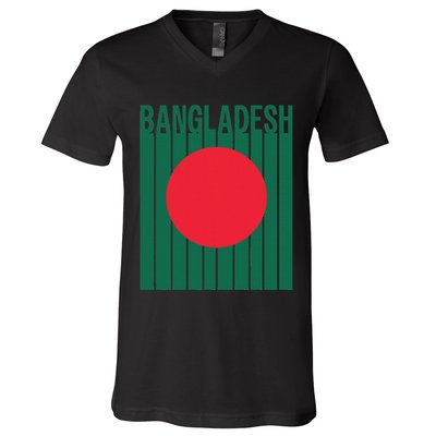 Bangladesh Flag V-Neck T-Shirt