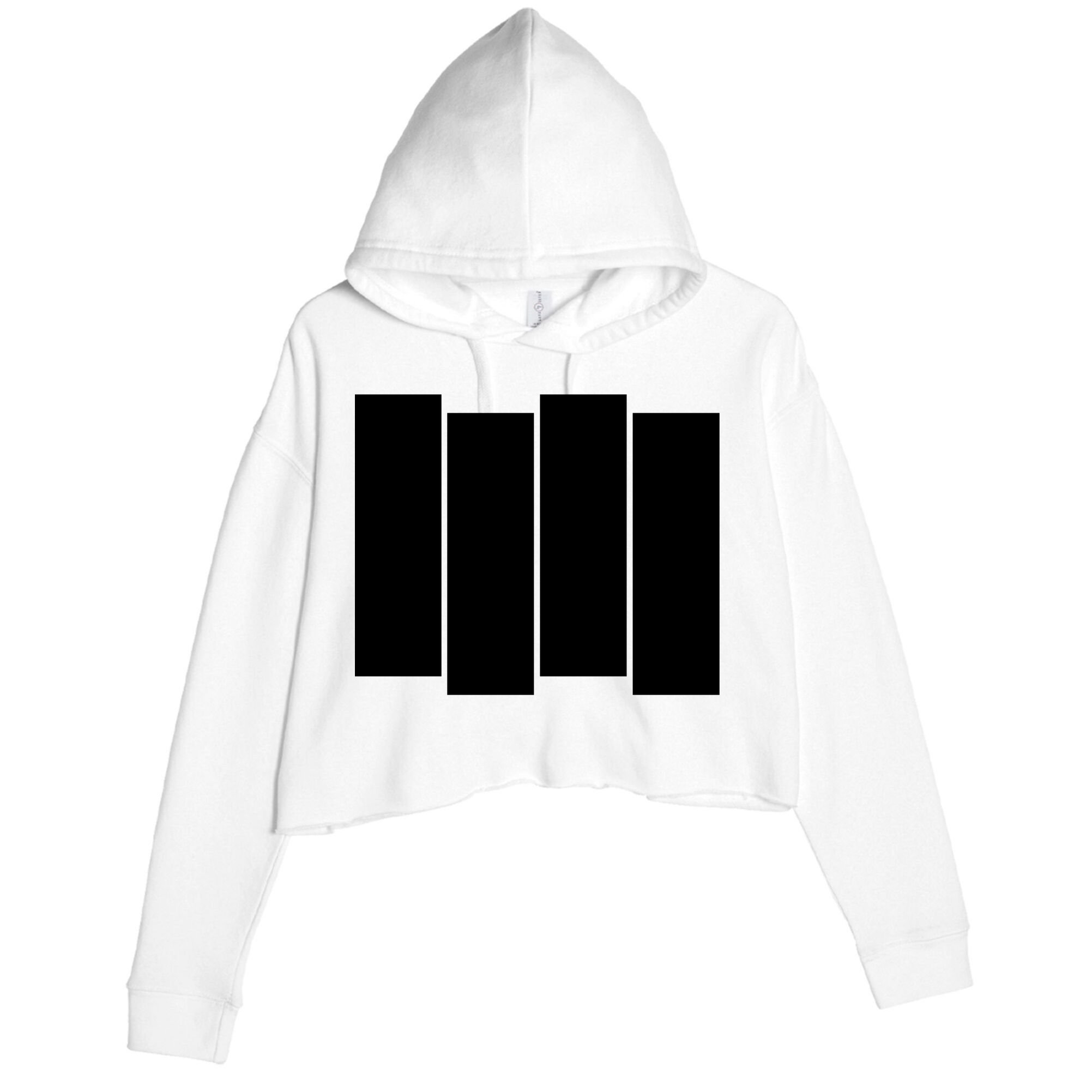 Black Flag Crop Fleece Hoodie