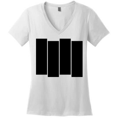 Black Flag Women's V-Neck T-Shirt