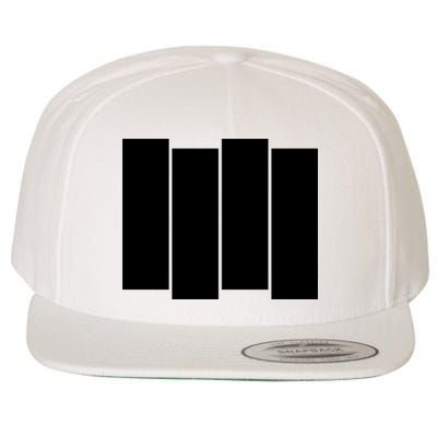 Black Flag Wool Snapback Cap