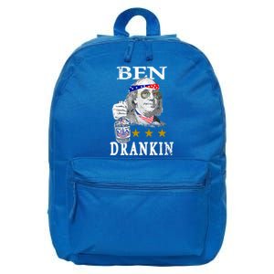 Benjamin Franklin Ben Drankin 4th Of July Usa Flag Cute Gift 16 in Basic Backpack