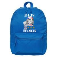 Benjamin Franklin Ben Drankin 4th Of July Usa Flag Cute Gift 16 in Basic Backpack