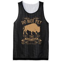 Buffalo Funny Bison Do Not Pet The Fluffy Cows Mesh Reversible Basketball Jersey Tank