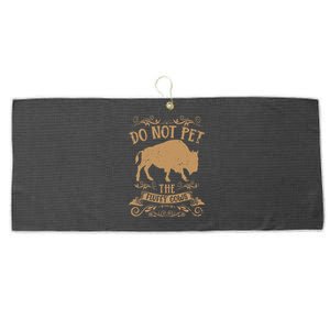 Buffalo Funny Bison Do Not Pet The Fluffy Cows Large Microfiber Waffle Golf Towel