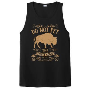 Buffalo Funny Bison Do Not Pet The Fluffy Cows PosiCharge Competitor Tank