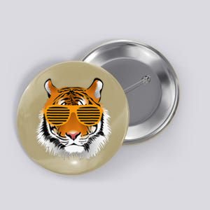 Birthday For Boy Cool Tiger Striped Animal Theme Party Button