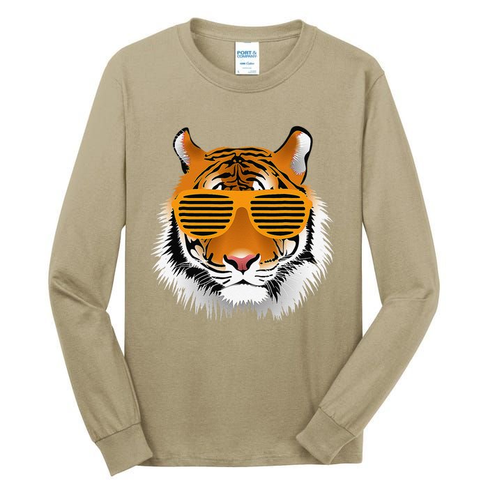 Birthday For Boy Cool Tiger Striped Animal Theme Party Tall Long Sleeve T-Shirt