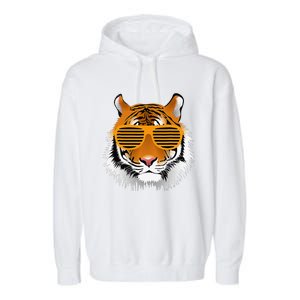 Birthday For Boy Cool Tiger Striped Animal Theme Party Garment-Dyed Fleece Hoodie