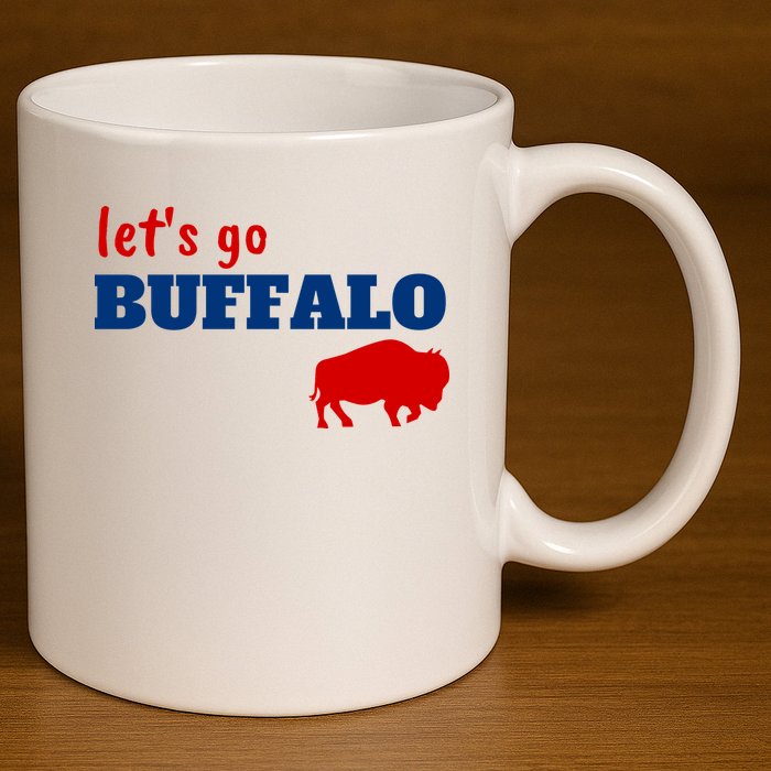 Buffalo Football 11oz C Handle Ceramic Mug