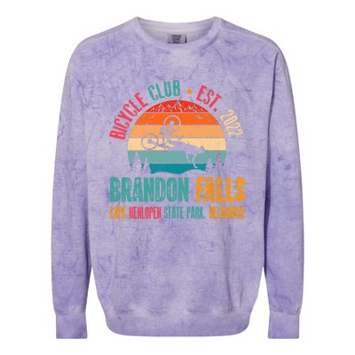 Brandon Falls Bicyle Club Retro Biden Bike Colorblast Crewneck Sweatshirt