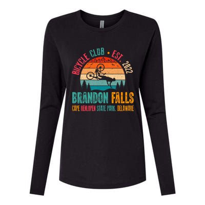 Brandon Falls Bicyle Club Retro Biden Bike Womens Cotton Relaxed Long Sleeve T-Shirt