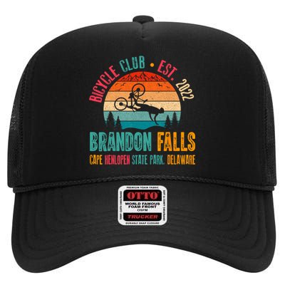 Brandon Falls Bicyle Club Retro Biden Bike High Crown Mesh Back Trucker Hat