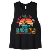 Brandon Falls Bicyle Club Retro Biden Bike Women's Racerback Cropped Tank