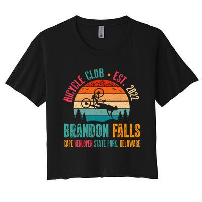 Brandon Falls Bicyle Club Retro Biden Bike Women's Crop Top Tee