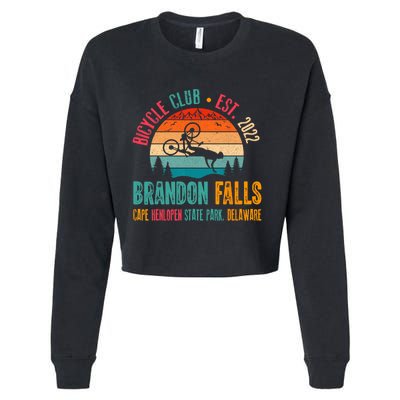 Brandon Falls Bicyle Club Retro Biden Bike Cropped Pullover Crew