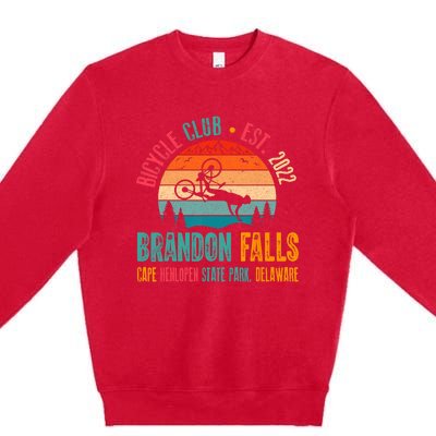 Brandon Falls Bicyle Club Retro Biden Bike Premium Crewneck Sweatshirt