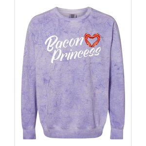 Breakfast Funny Bacon Lover Bacon Princess Colorblast Crewneck Sweatshirt