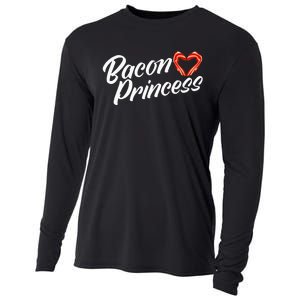 Breakfast Funny Bacon Lover Bacon Princess Cooling Performance Long Sleeve Crew