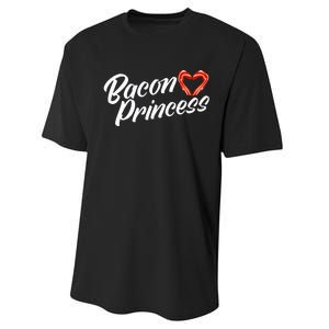 Breakfast Funny Bacon Lover Bacon Princess Performance Sprint T-Shirt