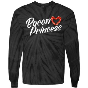 Breakfast Funny Bacon Lover Bacon Princess Tie-Dye Long Sleeve Shirt