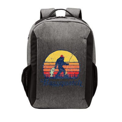 Bassquatch! Funny Bigfoot Fishing Outdoor Retro Vector Backpack