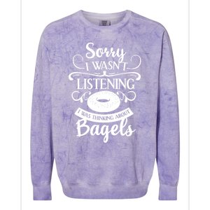 Bagel For Bagels Lovers Gift Colorblast Crewneck Sweatshirt