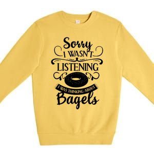 Bagel For Bagels Lovers Gift Premium Crewneck Sweatshirt