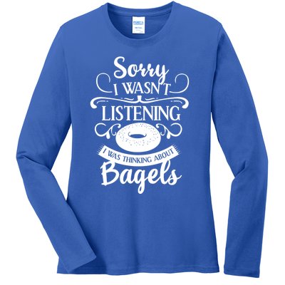 Bagel For Bagels Lovers Gift Ladies Long Sleeve Shirt