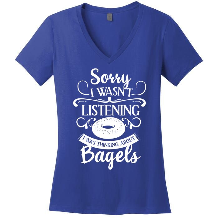 Bagel For Bagels Lovers Gift Women's V-Neck T-Shirt