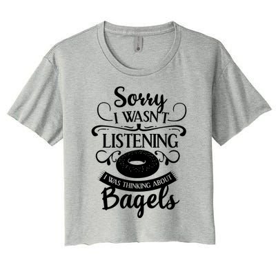 Bagel For Bagels Lovers Gift Women's Crop Top Tee