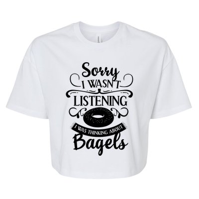 Bagel For Bagels Lovers Gift Bella+Canvas Jersey Crop Tee