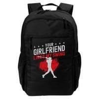 Baseball Fan Batter Vintage Your Girlfriend Likes My Swing Backpack