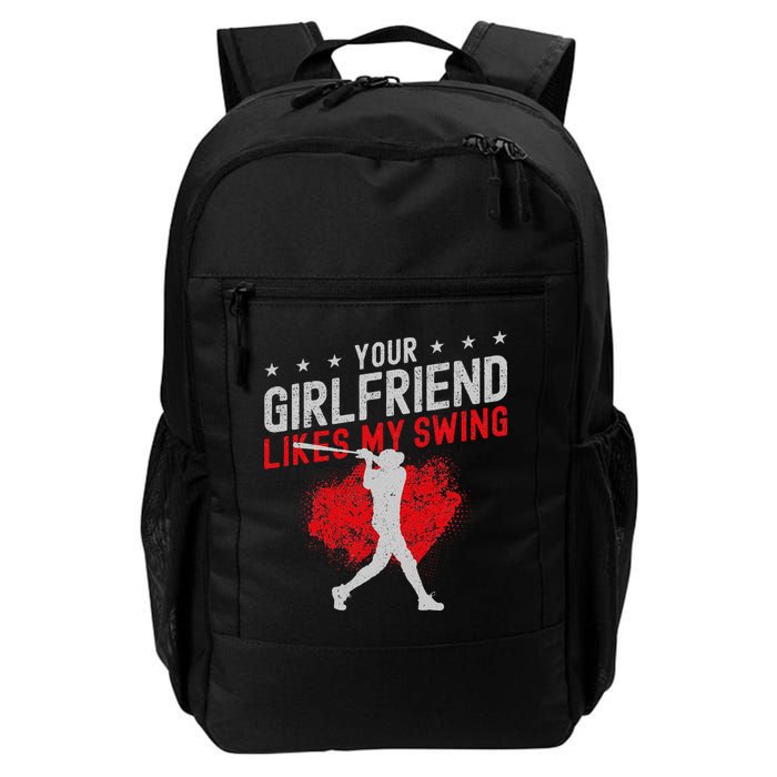 Baseball Fan Batter Vintage Your Girlfriend Likes My Swing Backpack