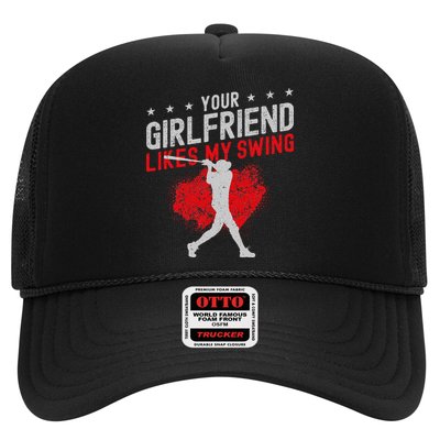 Baseball Fan Batter Vintage Your Girlfriend Likes My Swing Hat