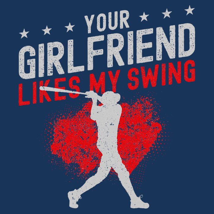 Baseball Fan Batter Vintage Your Girlfriend Likes My Swing Hoodie
