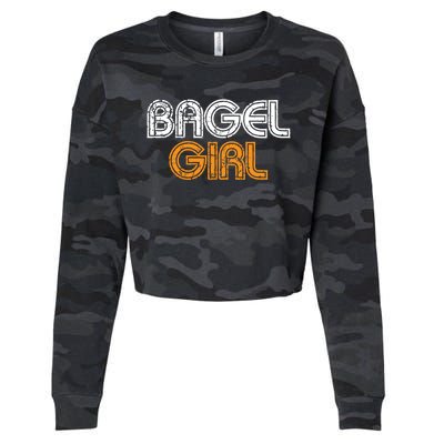 Bagel Funny Bagel Lover Costume Gift Funny Gift Cropped Pullover Crew