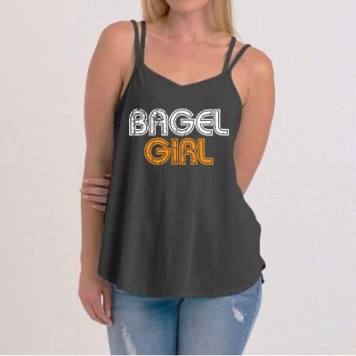 Bagel Funny Bagel Lover Costume Gift Funny Gift Women's Strappy Tank