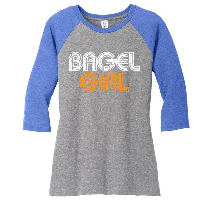 Bagel Funny Bagel Lover Costume Gift Funny Gift Women's Tri-Blend 3/4-Sleeve Raglan Shirt