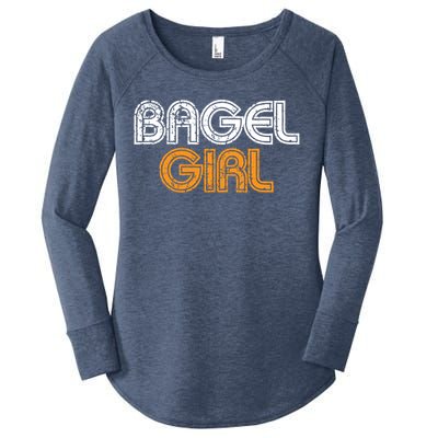 Bagel Funny Bagel Lover Costume Gift Funny Gift Women's Perfect Tri Tunic Long Sleeve Shirt