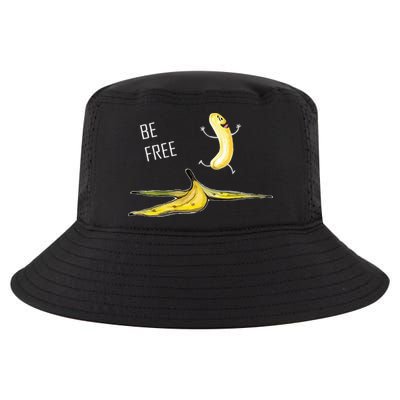 Be Free Banana Funny Banana Man Running Banana Stripping Cool Comfort Performance Bucket Hat