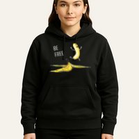 Be Free Banana Funny Banana Man Running Banana Stripping Hoodie