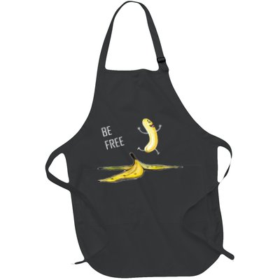Be Free Banana Funny Banana Man Running Banana Stripping Apron