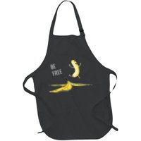Be Free Banana Funny Banana Man Running Banana Stripping Apron