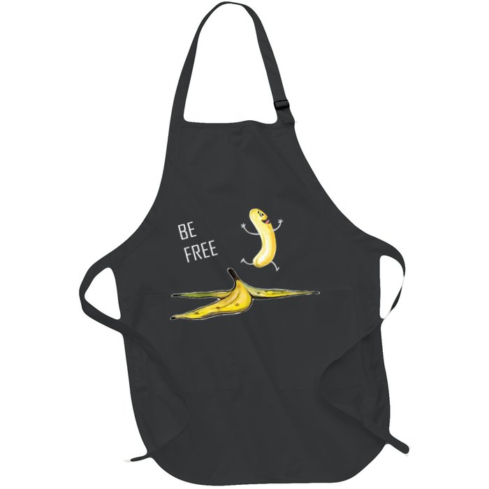 Be Free Banana Funny Banana Man Running Banana Stripping Apron