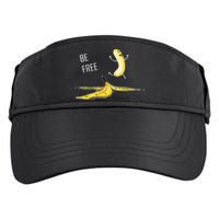 Be Free Banana Funny Banana Man Running Banana Stripping Adult Drive Performance Visor