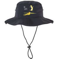 Be Free Banana Funny Banana Man Running Banana Stripping Bucket Hat